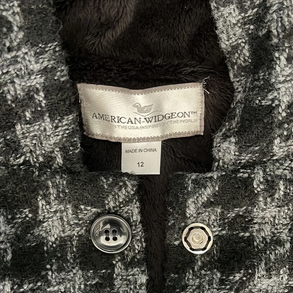 American Widgeon Coat Ruffle Faux Fur Hooded Princess Coat Size 12